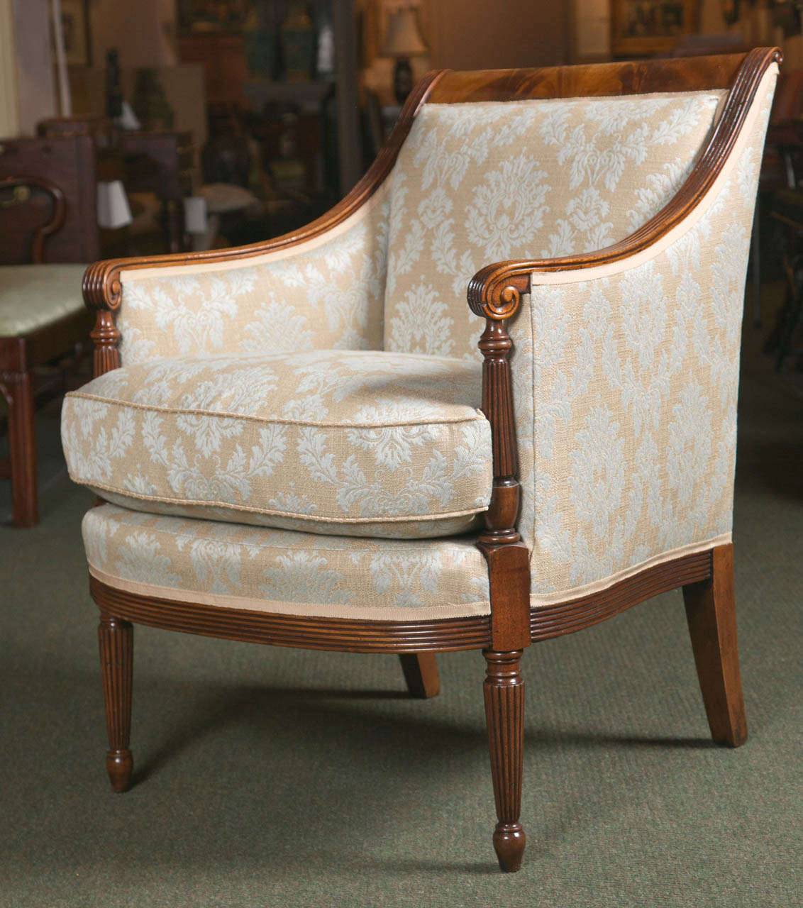 Chaise de baignoire en acajou anglais 3