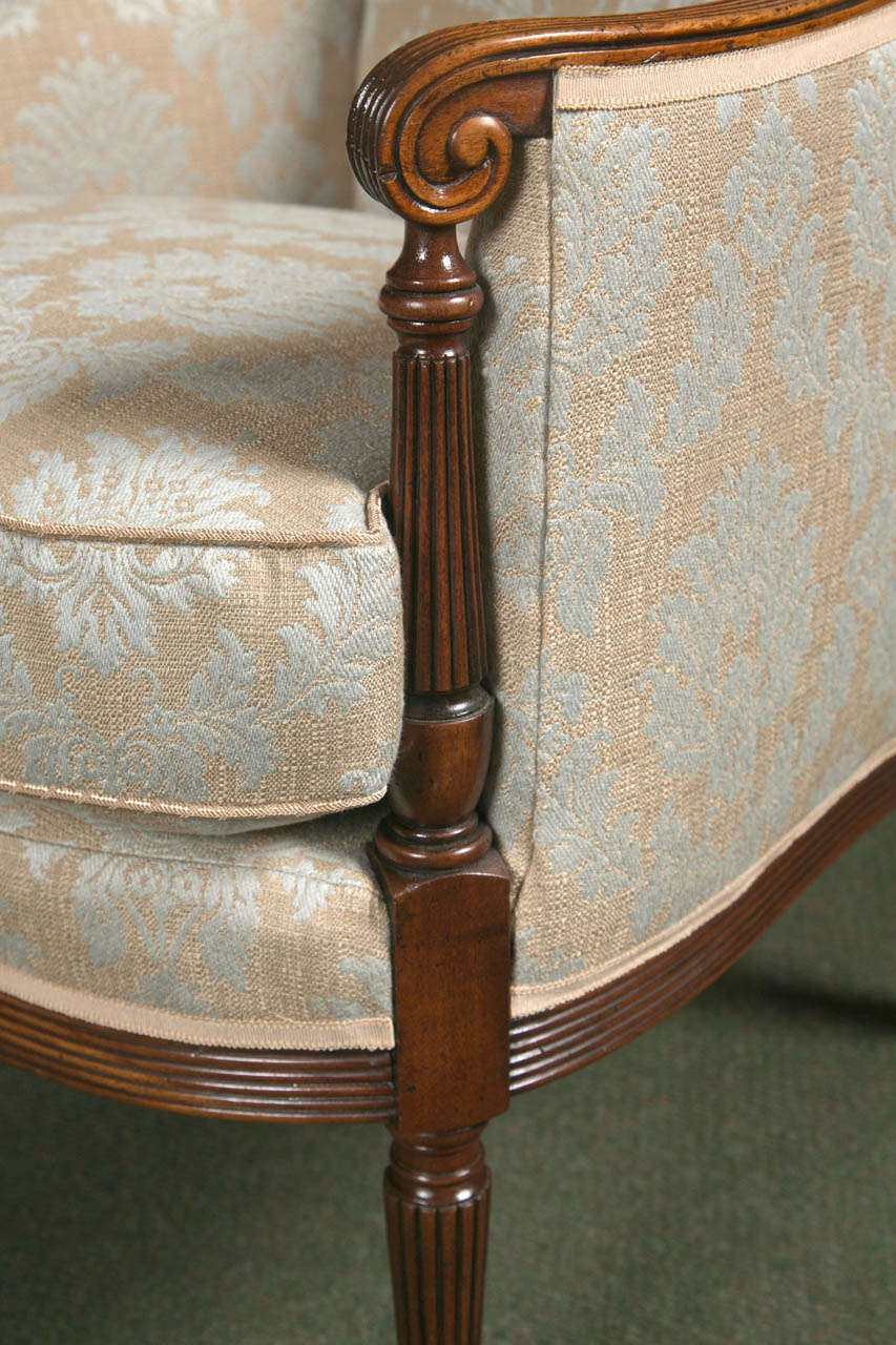 Chaise de baignoire en acajou anglais Excellent état à Stamford, CT