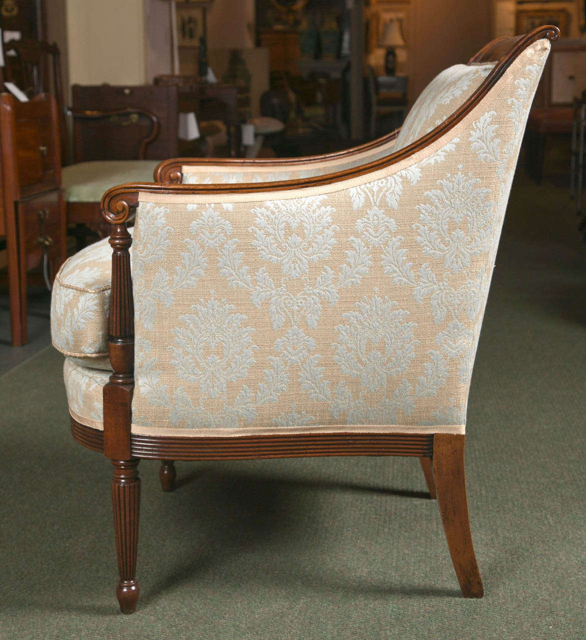 Acajou Chaise de baignoire en acajou anglais