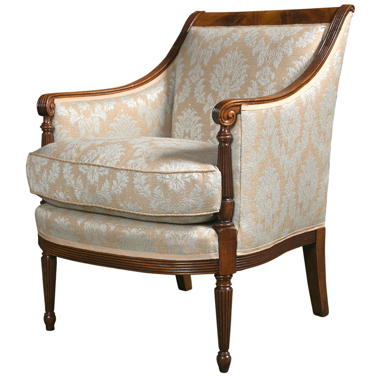 Chaise de baignoire en acajou anglais
