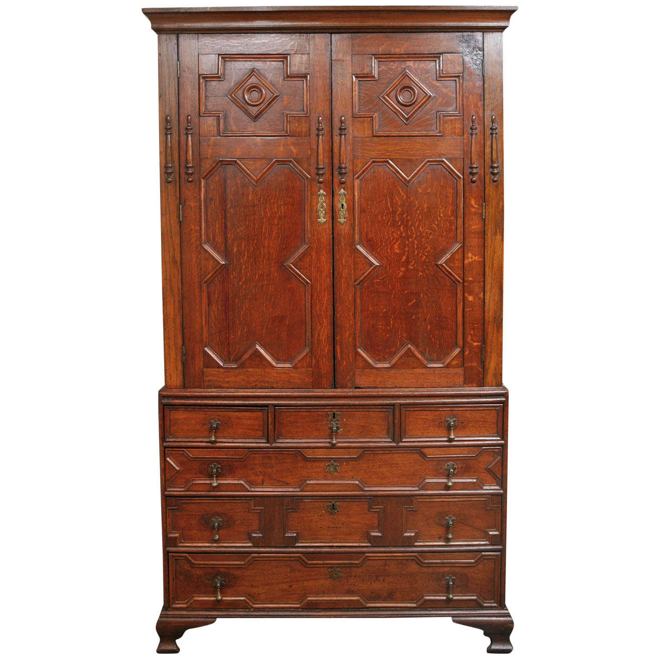 III English Linen Press For Sale at 1stDibs