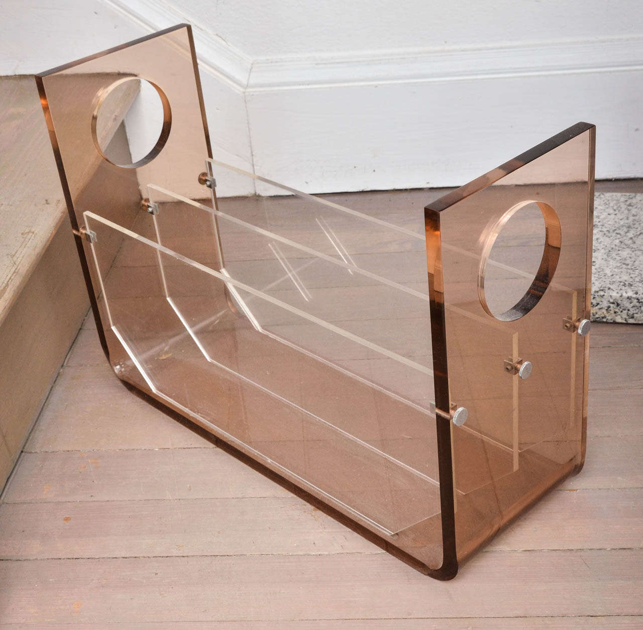 Lucite Magazine rack with 2 available priced individually