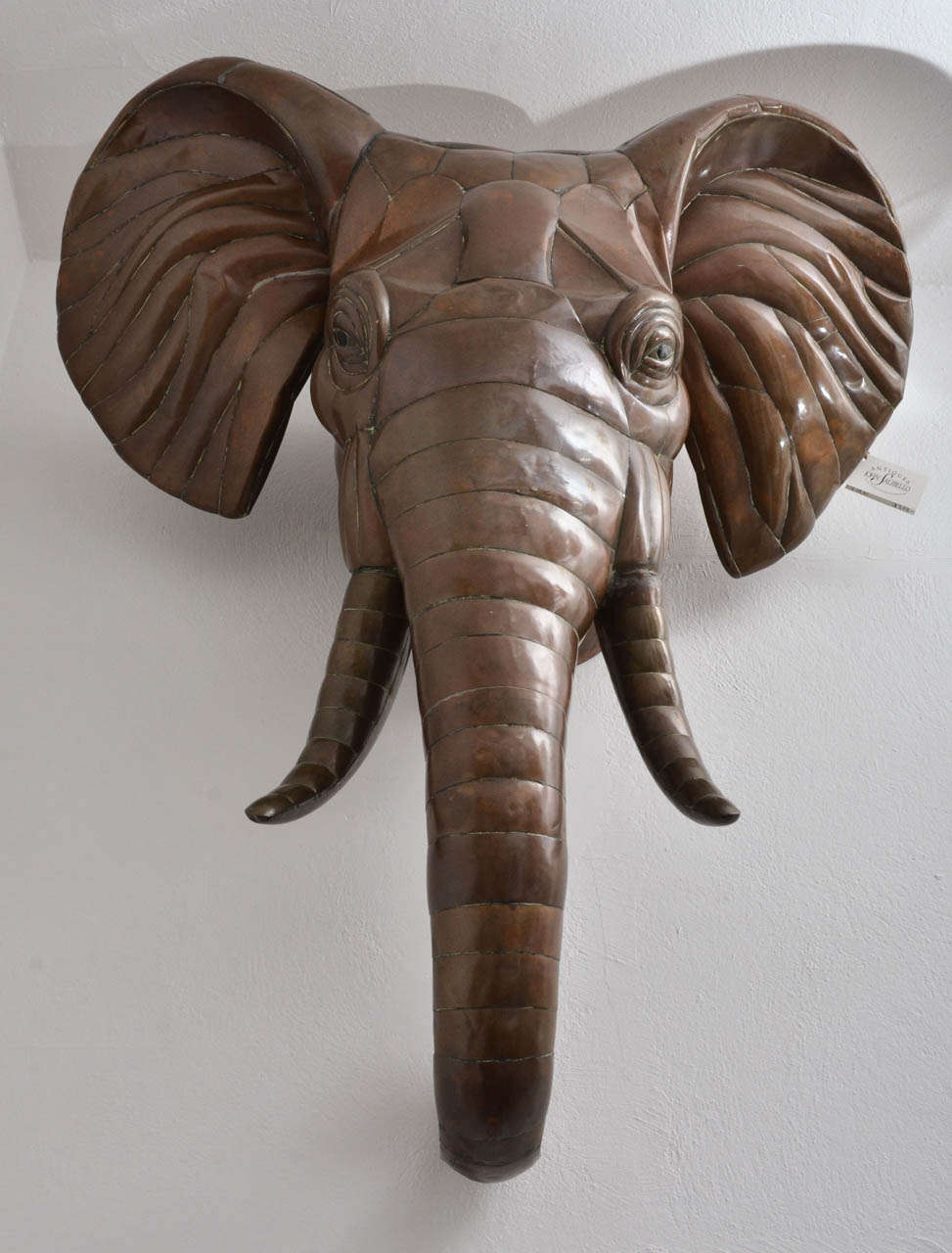 Copper Sergio Bustamante Elephant Sculpture.