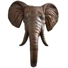 Sculpture d'éléphant en cuivre Sergio Bustamante