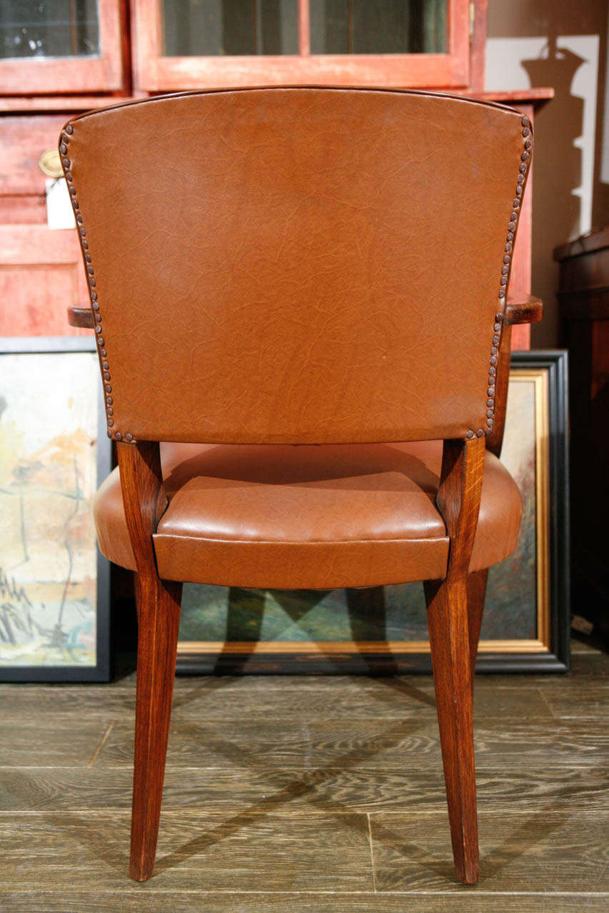 1920s Set of Four French Deco Upholstered Armchairs  3