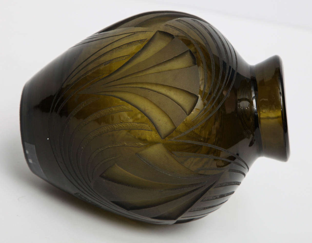 Art Deco Legras, Acid-etched glass vase, France, c. 1920