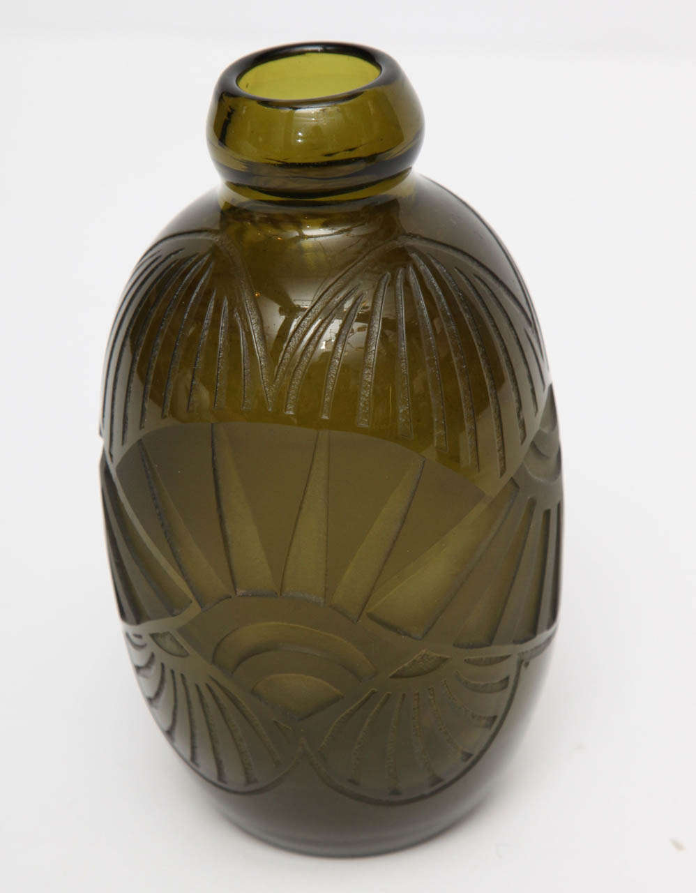 Legras, Vase aus säuregeätztem Art-Déco-Glas, Frankreich, um 1920 (Art déco) im Angebot