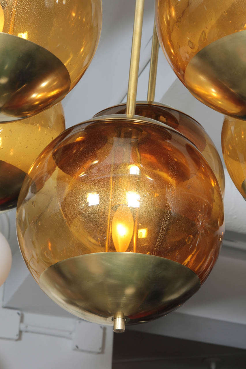 Exceptional Pair of Mid Century Chandeliers 1