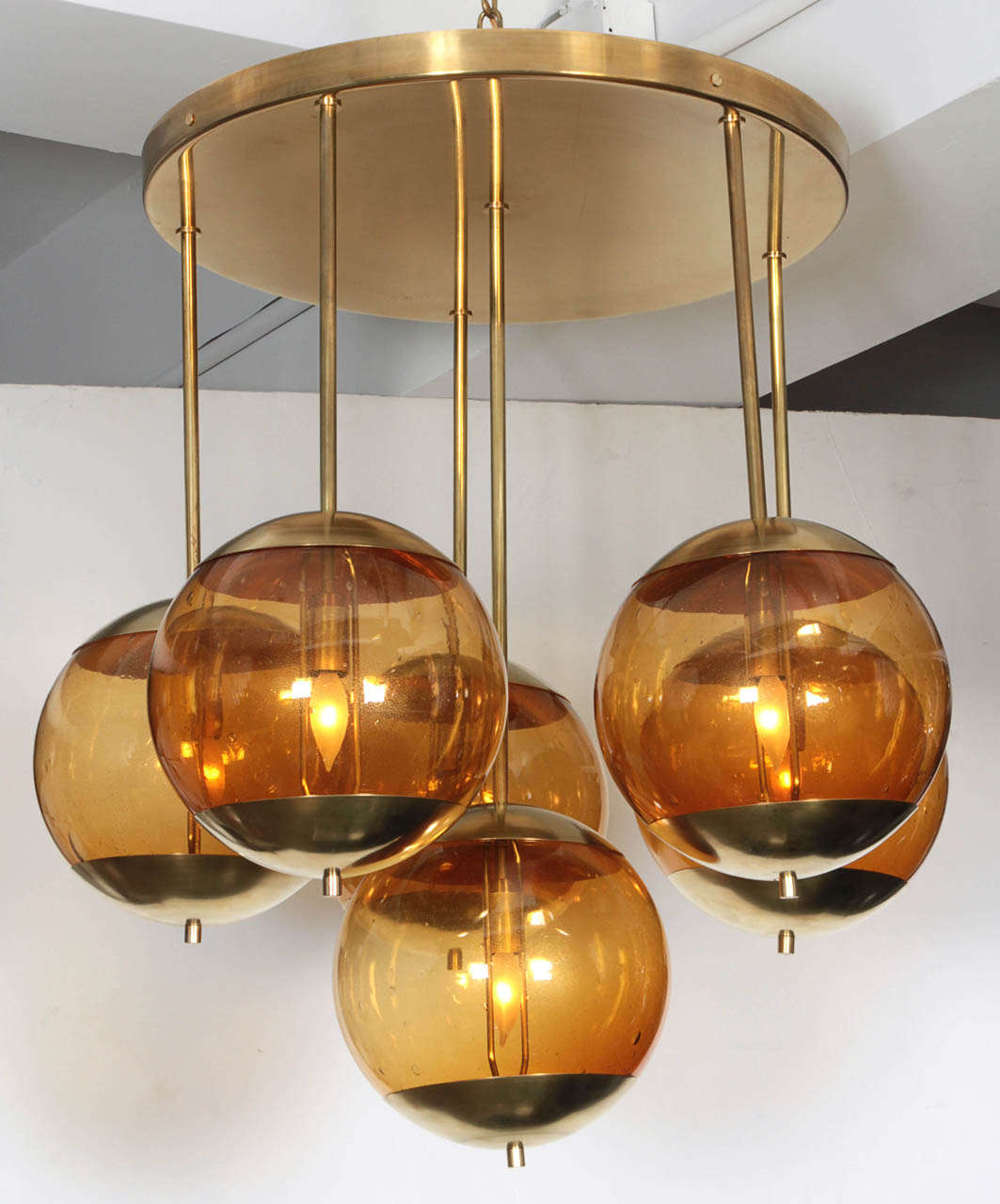 Exceptional Pair of Mid Century Chandeliers 4