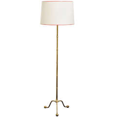 Elegant French Brass Floor Lamp