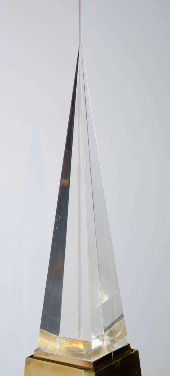Pyramid Lamp By Gabriella Crespi In Excellent Condition In Paris, FR