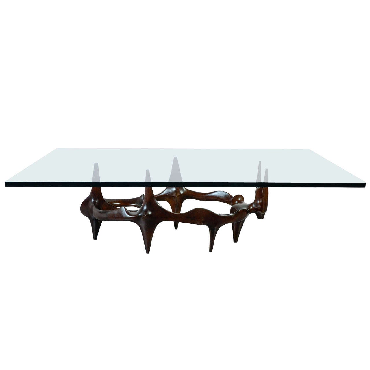 Bronze Low Table by Victor Roman For Sale