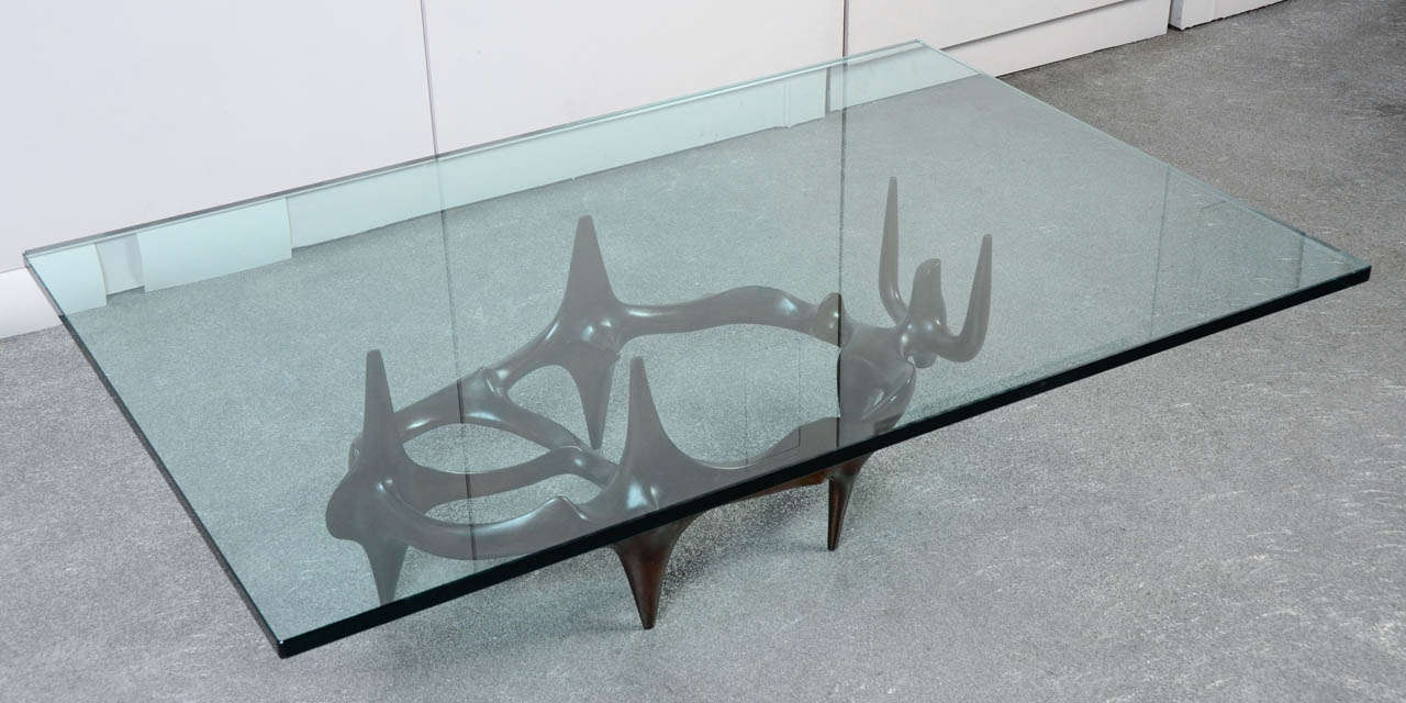 Bronze Low Table by Victor Roman For Sale 1