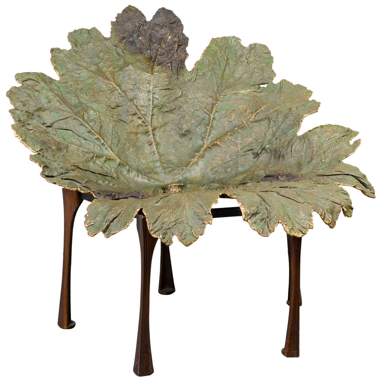 Bronze Gunnera Leaf Chair by Kim Moltzer For Sale
