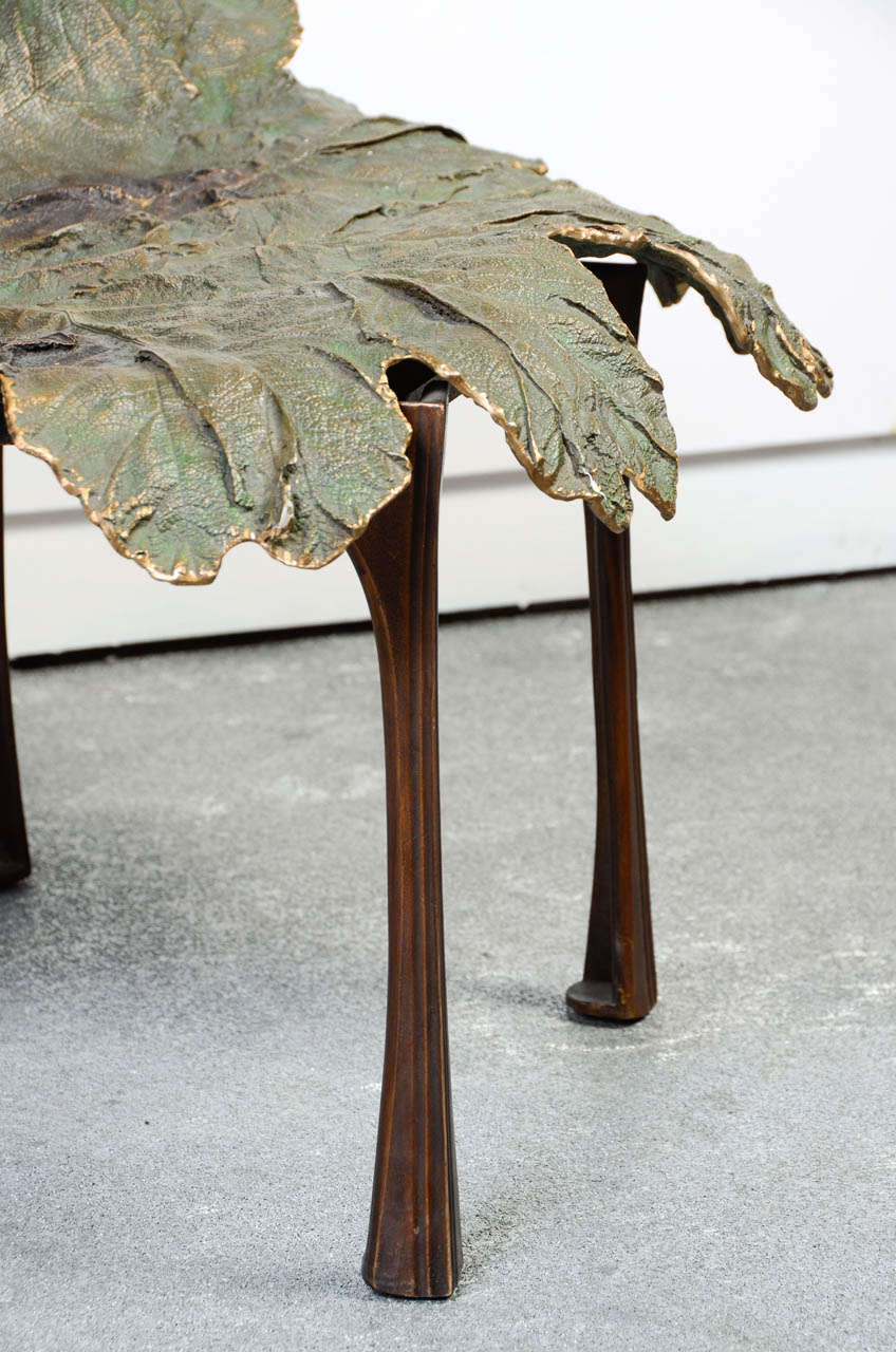 20th Century Bronze Gunnera Leaf Chair by Kim Moltzer For Sale