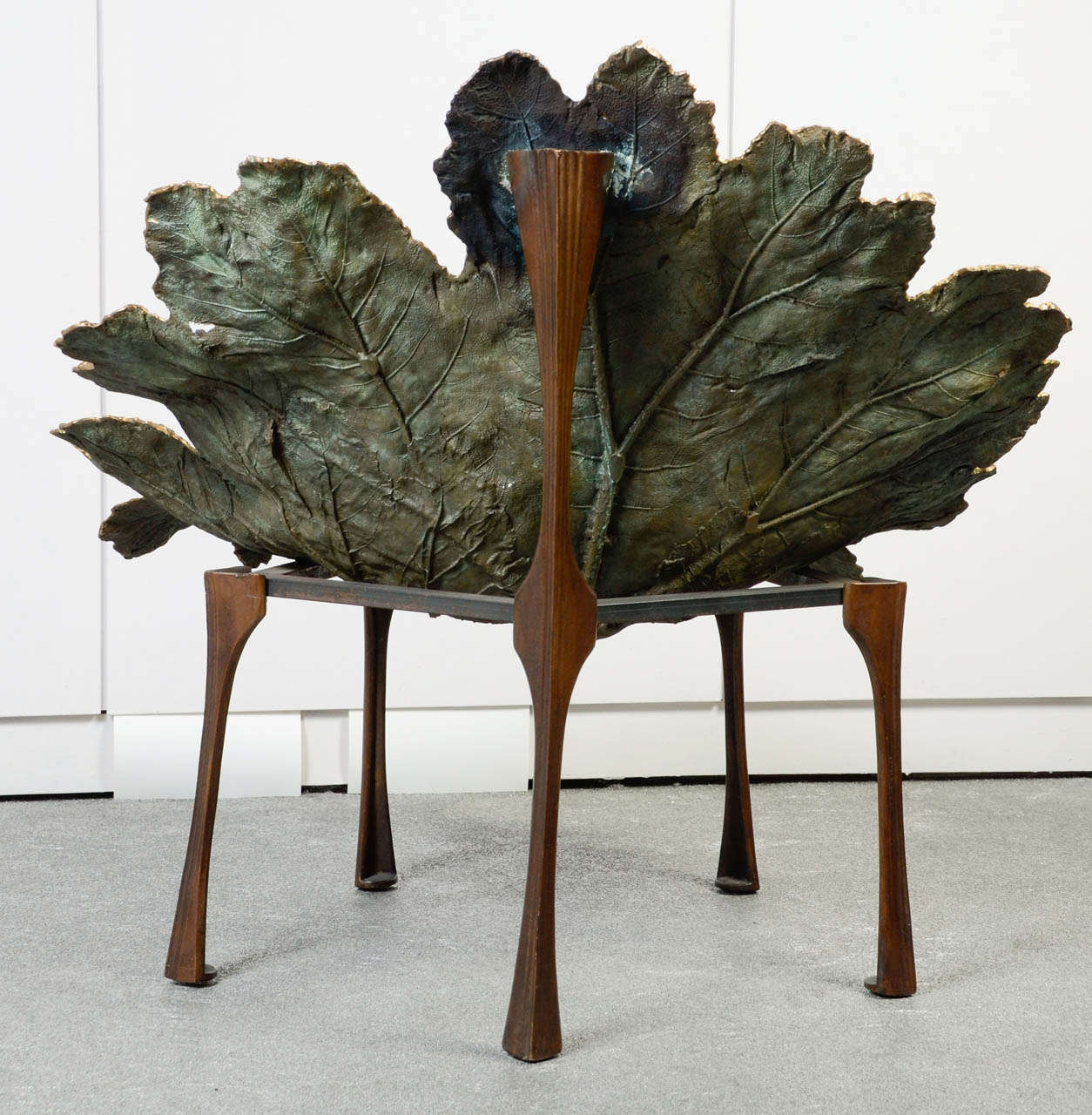 Bronze Gunnera Leaf Chair by Kim Moltzer For Sale 1