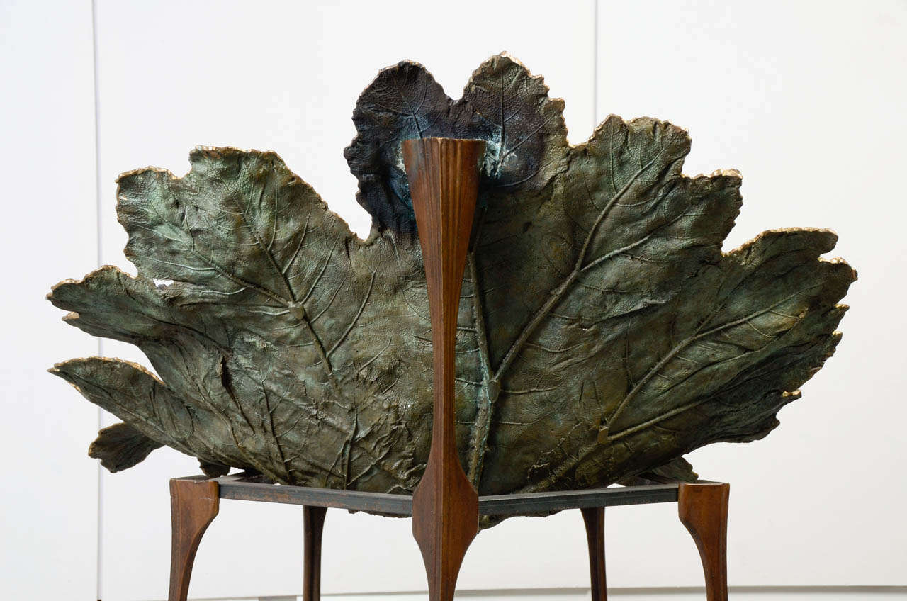 Bronze Gunnera Leaf Chair by Kim Moltzer For Sale 2