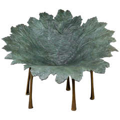 Bronze Gunnera Leaf Chair by Kim Moltzer