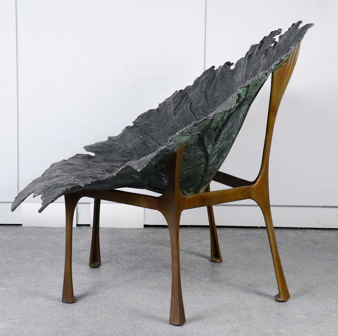 Modern Bronze Gunnera Leaf Chair by Kim Moltzer