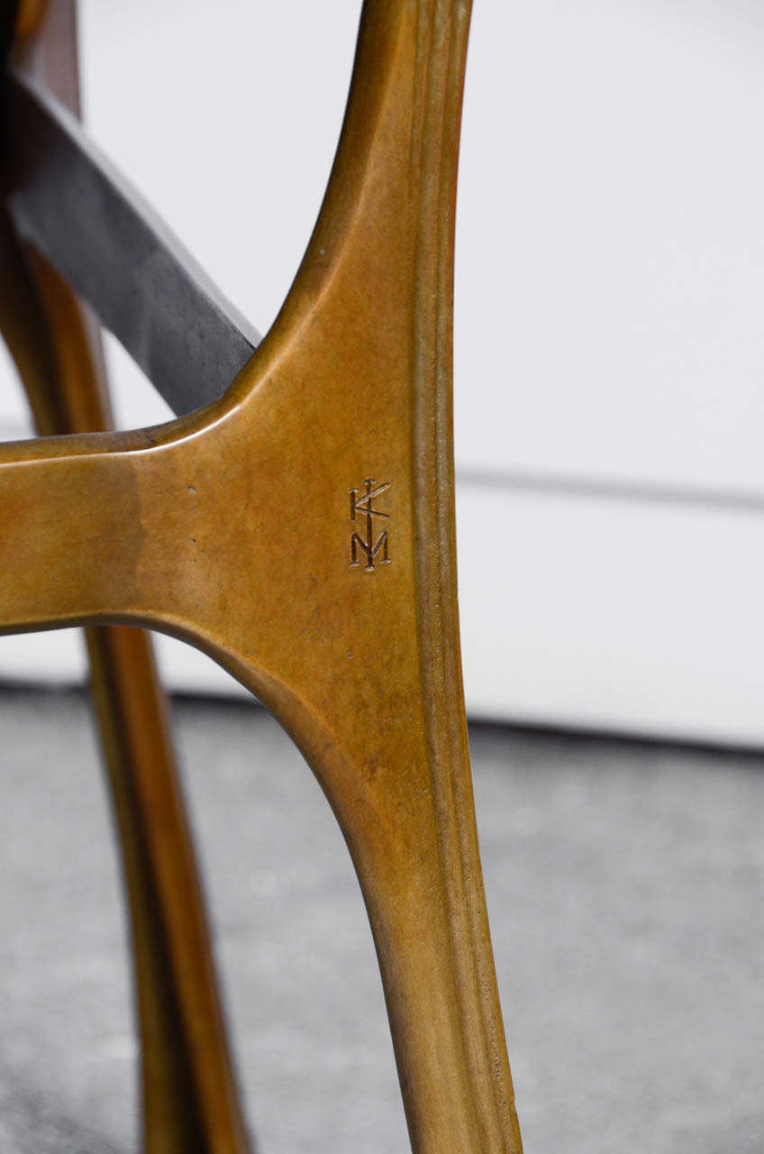 French Bronze Gunnera Leaf Chair by Kim Moltzer