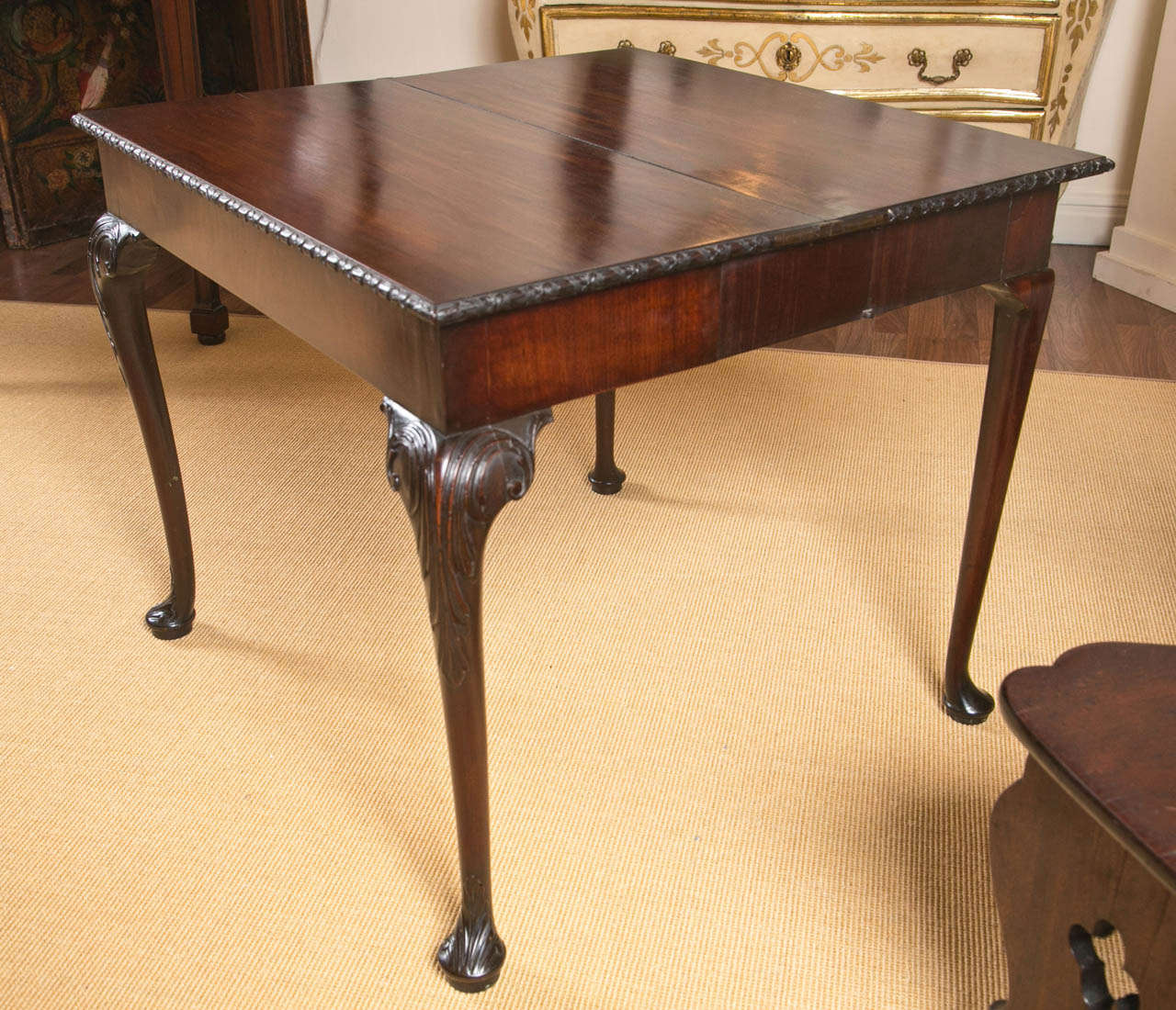 18th Century and Earlier George III Mahogany Tea or Card Table For Sale