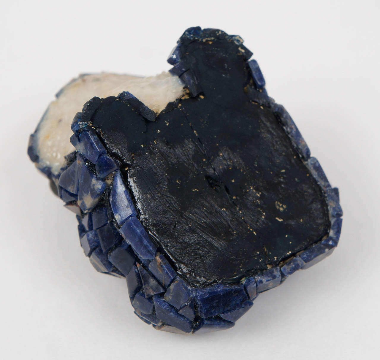 Unknown Lapis Lazuli and Crystal Mosaic Frog For Sale