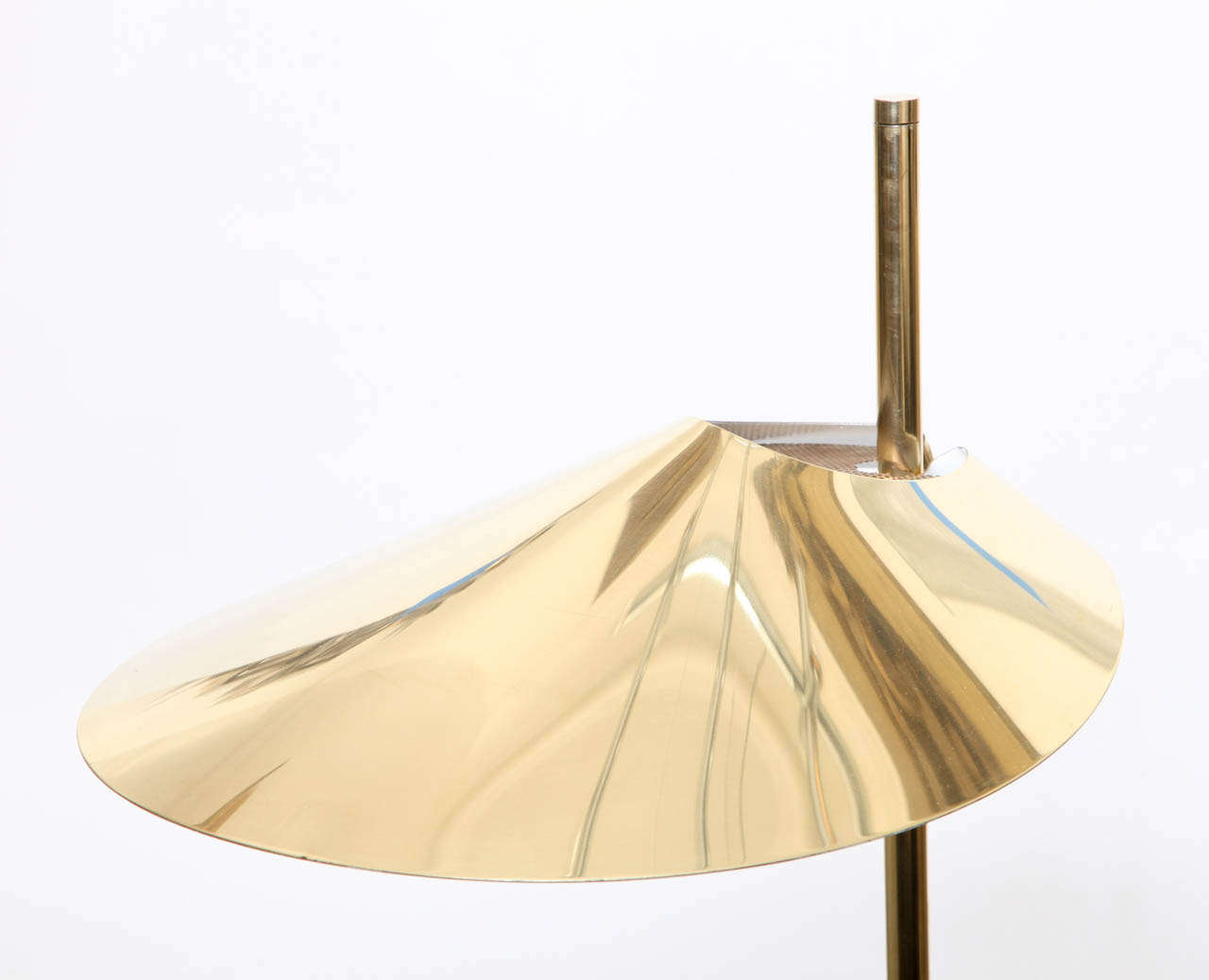 Mid-Century Modern A Modernist Brass Floor Lamp signed C. Jere 1977