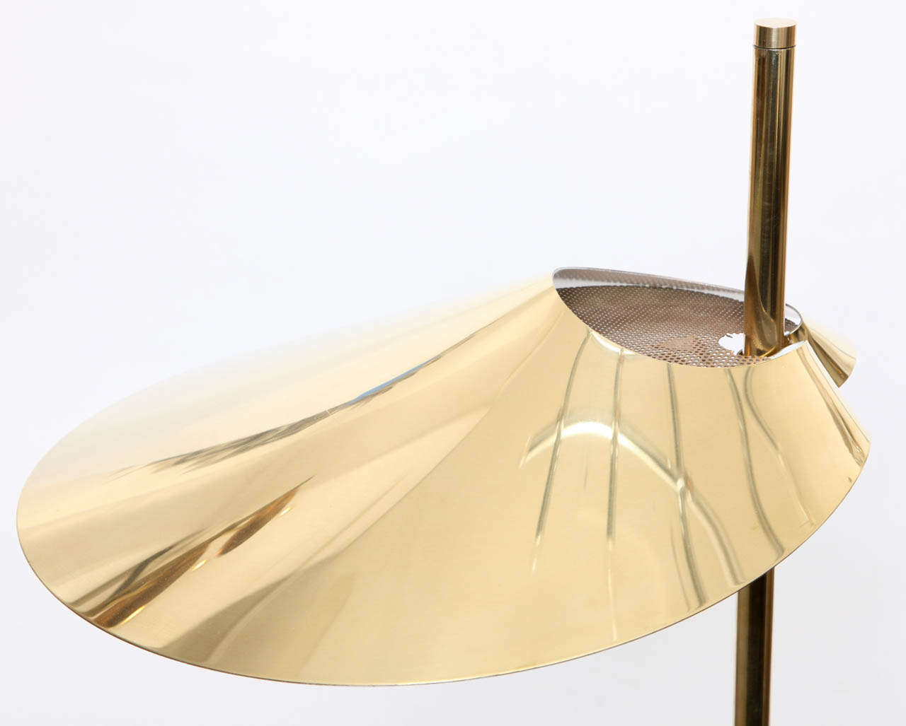Late 20th Century A Modernist Brass Floor Lamp signed C. Jere 1977