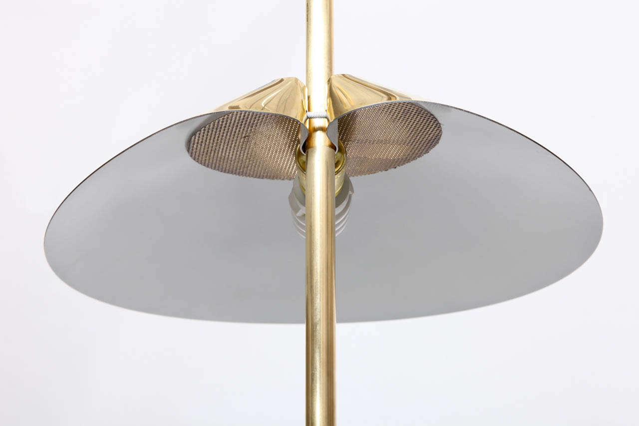 A Modernist Brass Floor Lamp signed C. Jere 1977 2