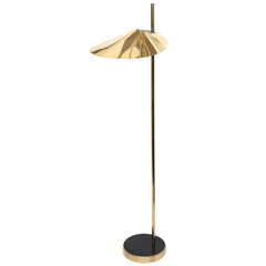 A Modernist Brass Floor Lamp signed C. Jere 1977
