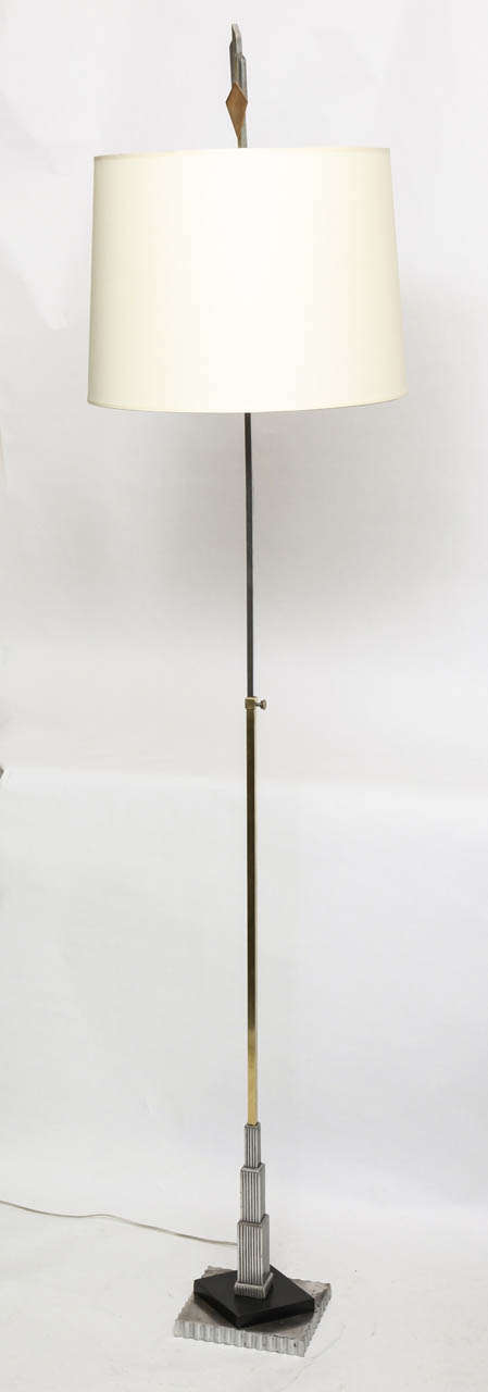 A 1920s Art Deco Skyscraper floor lamp.
Shade not included
