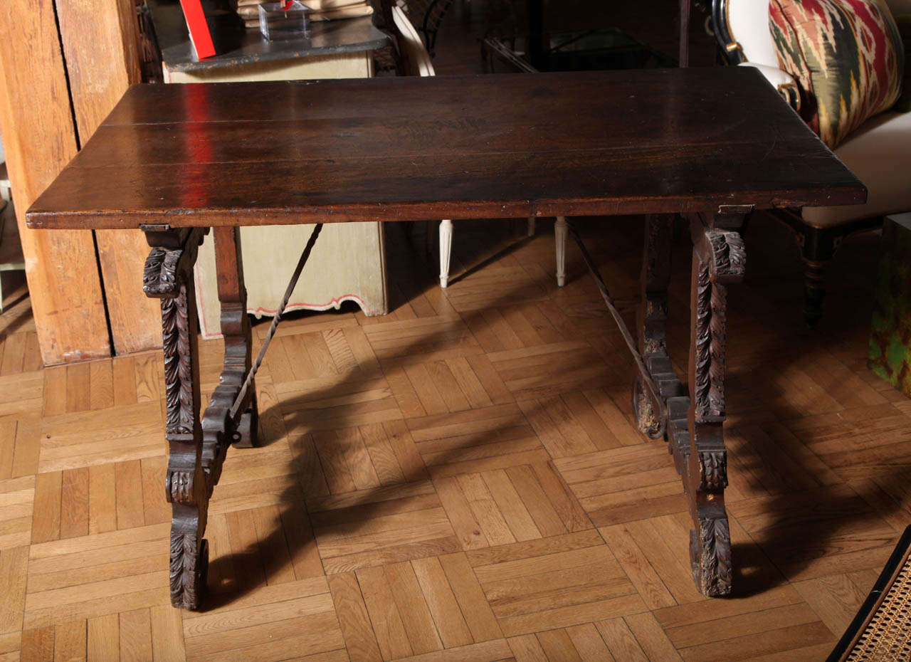 American A Spanish Colonial Style Library Table For Sale