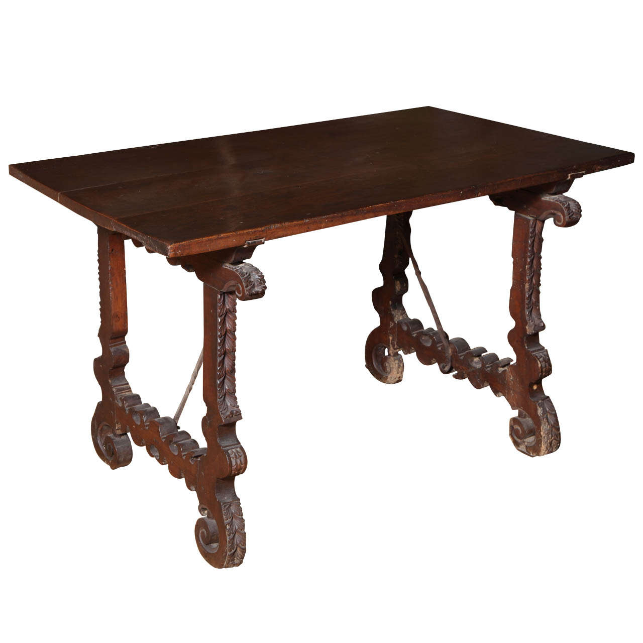A Spanish Colonial Style Library Table For Sale