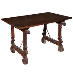 A Spanish Colonial Style Library Table