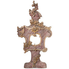 An 18th Century Rococo Carved, Painted and Gilded Reliquaire