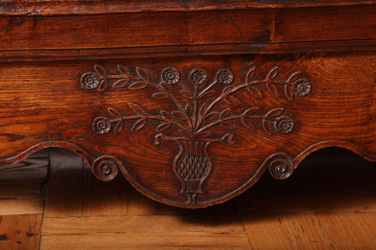A Louis XV Style Carved and Stained Walnut Single Door Armoire 2
