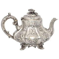 Victorian Sterling Silver Footed Tea Pot