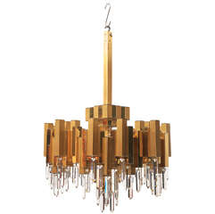 Sciolari Brass Chandelier