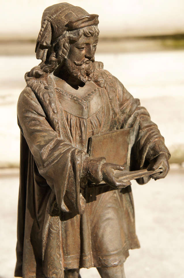 Statues  of Artists exicuted in Spelter In Distressed Condition In Hudson, NY
