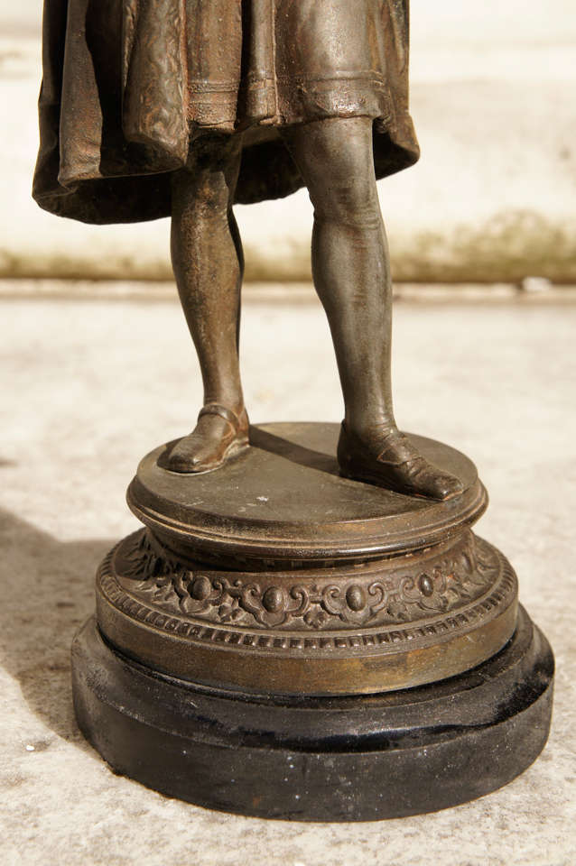 19th Century Statues  of Artists exicuted in Spelter