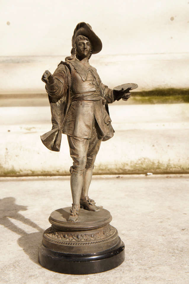 Wood Statues  of Artists exicuted in Spelter