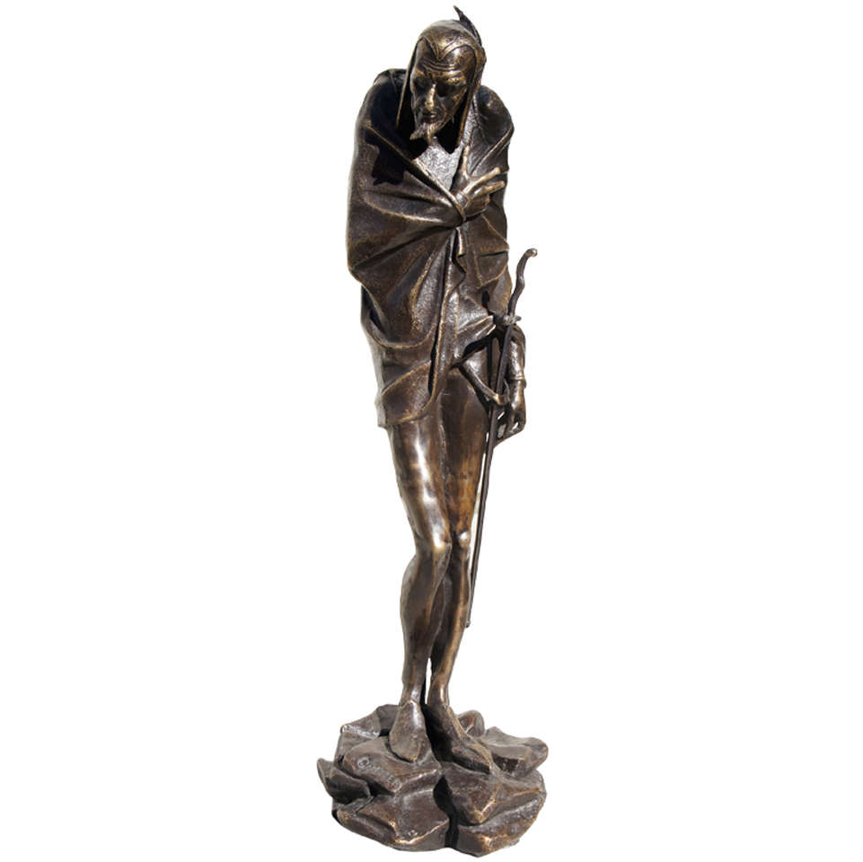 Bronze statue of Mephistopheles by Jacques Louis Gautier