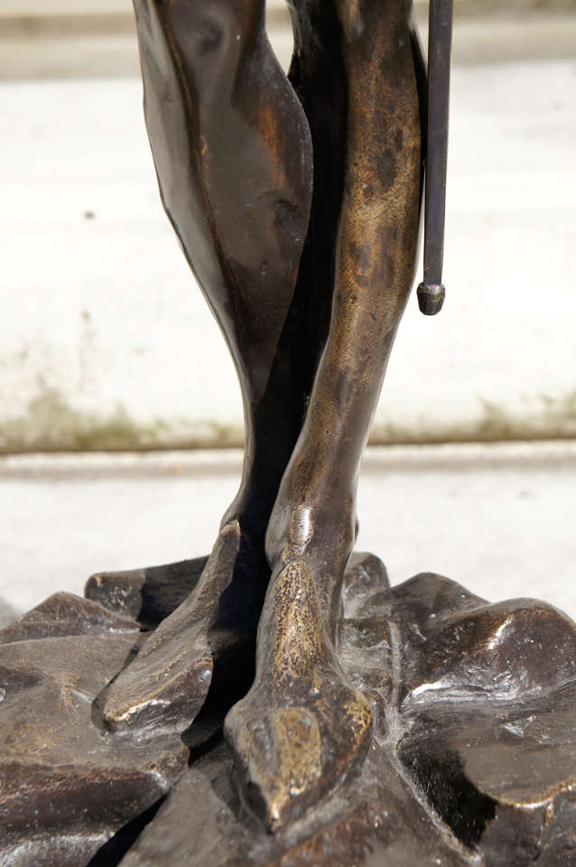 French Bronze statue of Mephistopheles by Jacques Louis Gautier