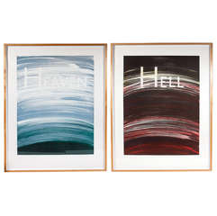 "Heaven and Hell" Diptych by Ed Ruscha