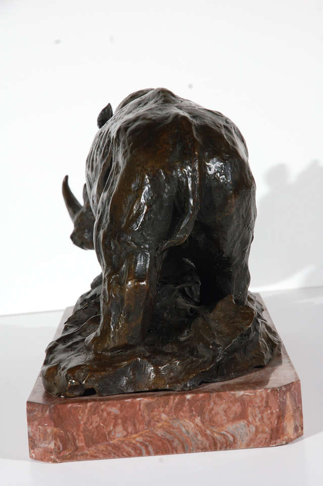 Bronze Rhino Sculpture 2