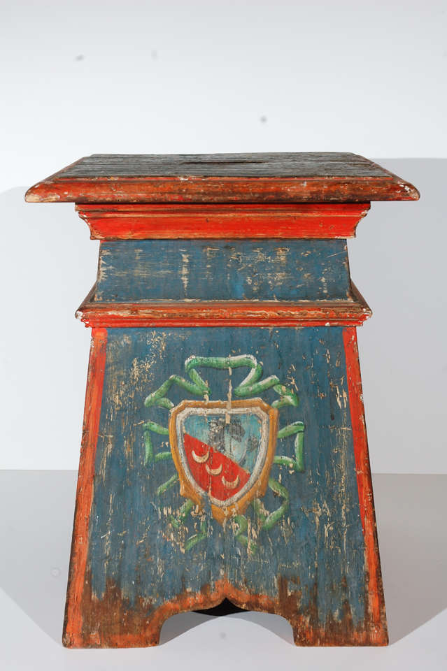 Pair of Tuscan, Painted Stools 1