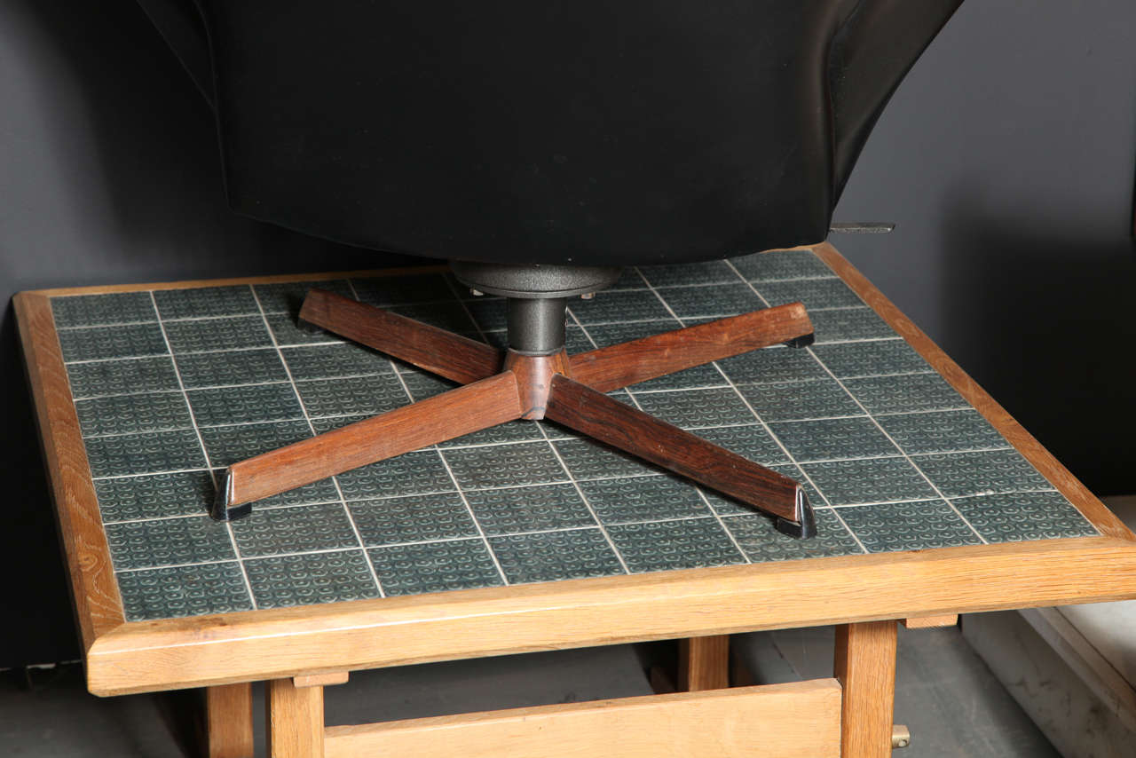 Danish Leather Club Chair by H.W. Klein