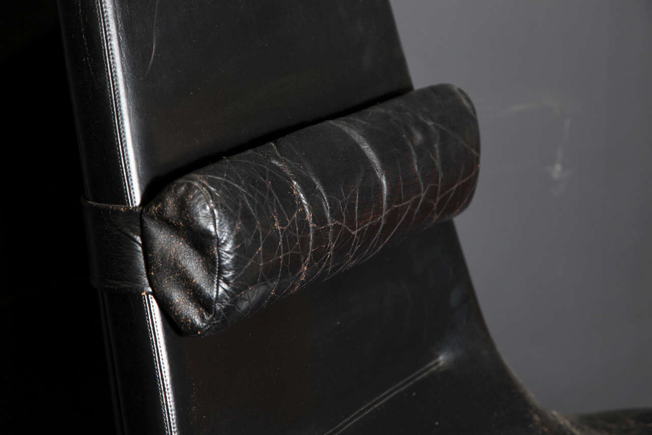 Mid-20th Century Leather Club Chair by H.W. Klein