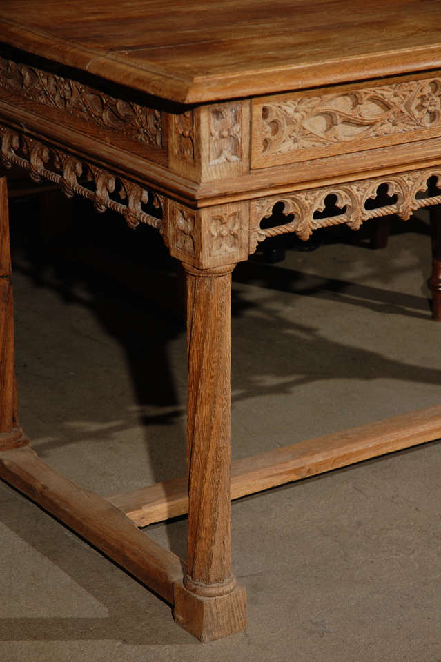 Gothic Library Table In Fair Condition In Los Angeles, CA