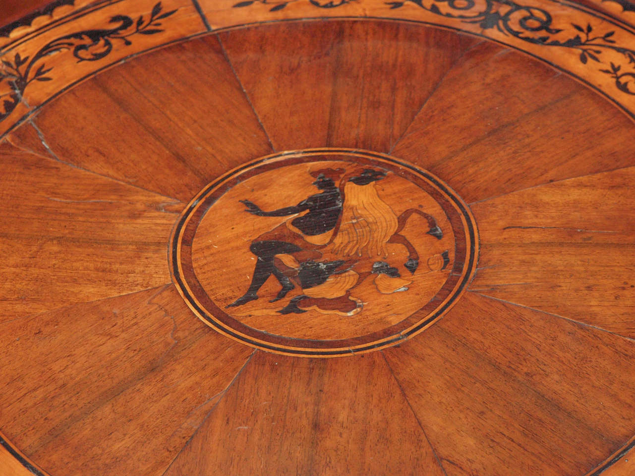 Neoclassical Italian Marquetry Inlaid Table